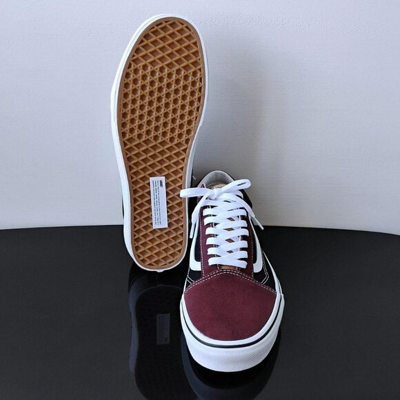 Vans Men's Old Skool Color Block Sneaker in Nice Color Combo Black / Brown - Picture 11 of 12